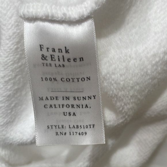 Frank & Eileen White Raw Edge Short Sleeve Polo Shirt—GREAT!! Excl. Condition—M - Picture 7 of 8